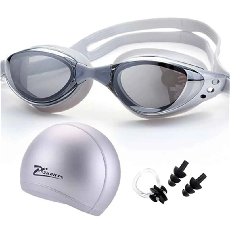 Swimming Glasses Myopia Adults Pool Waterproof Cap Earplug prescription natacion Diving Goggles Diopter Swim Eyewear