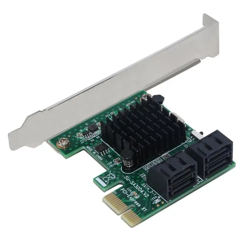 4 порта SATA 3,0 Для PCIe Плата расширения PCI express PCI e SATA адаптер PCI-e SATA 3 конвертер для hdd SSD IPFS Mining