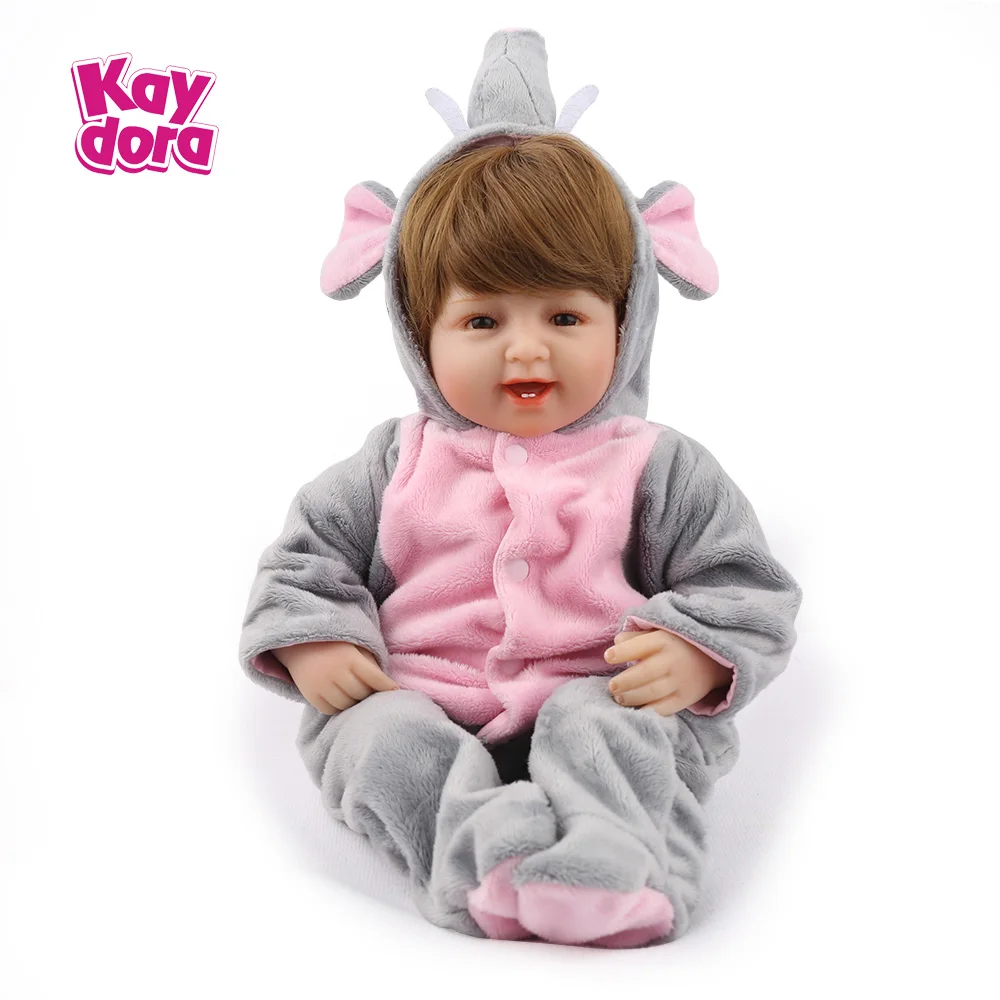 KAYDORA 16 дюймов 40 см силиконовые куклы Reborn Baby живая Одежда для новорожденных