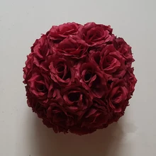 30 см шар из искусственных роз шелковые цветы поцелуи шары Свадебные украшения висит шар для рождественской вечеринки