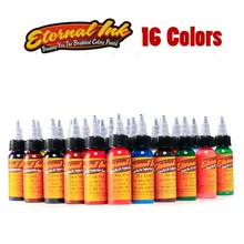 16 Цвета 1 унц. Постоянный татуировки посвященный чернил макияж Краски татуировки посвященный пигмент для татуировки тела Краски ing чернил