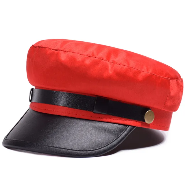 2019 Female Spring Military Hats for Women Ladies Fashion Button Beret