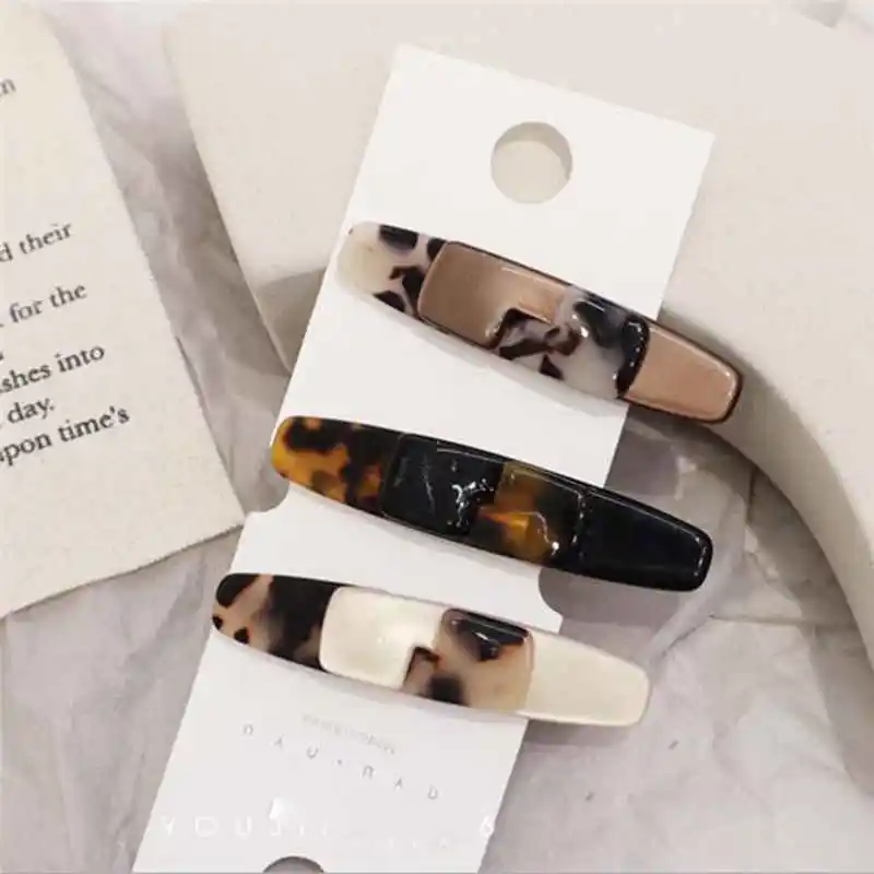 Горячая распродажа Новые Модные женские Винтажные заколки для волос заколки Леопард Бобби булавка геометрическая форма заколки для волос аксессуары для укладки волос