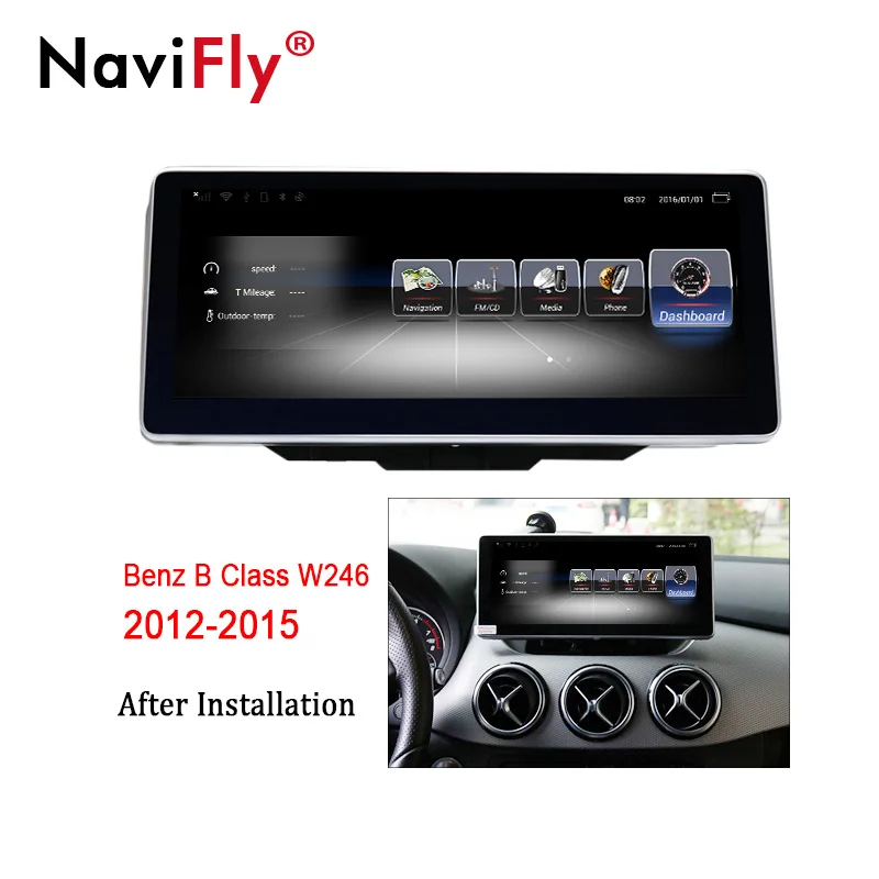 NaviFly 10,25 ''HD Полный сенсорный экран автомобильный gps мультимедийный плеер для Benz B класс W246 2012- с 3g ram 32G rom 4G LTE