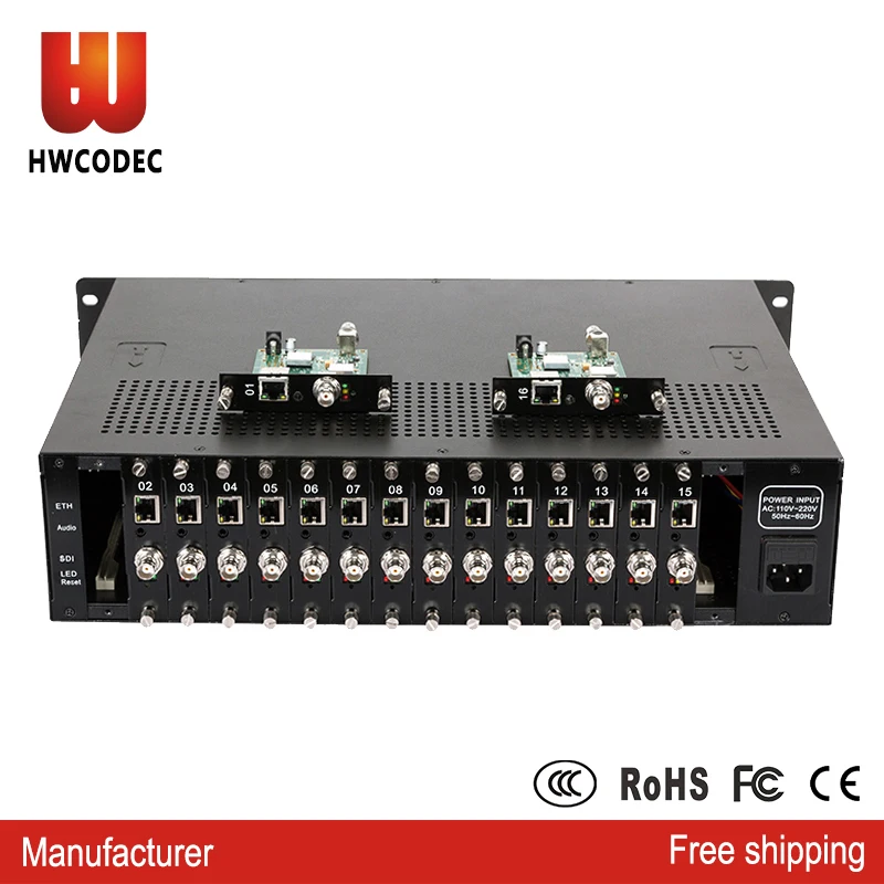 

HWCODEC free shipping h.264 16 Channel SDI iptv live streaming encoder hd live video encoder ip