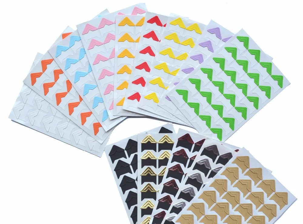 selling 14 color cartoon cute photo corner stickers cute albums
