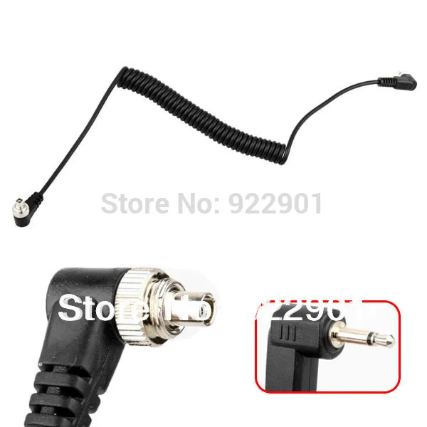 2.5mm Male FLASH PC Sync Cable cord for CANON 20D 30D 40D 50D for nikon
