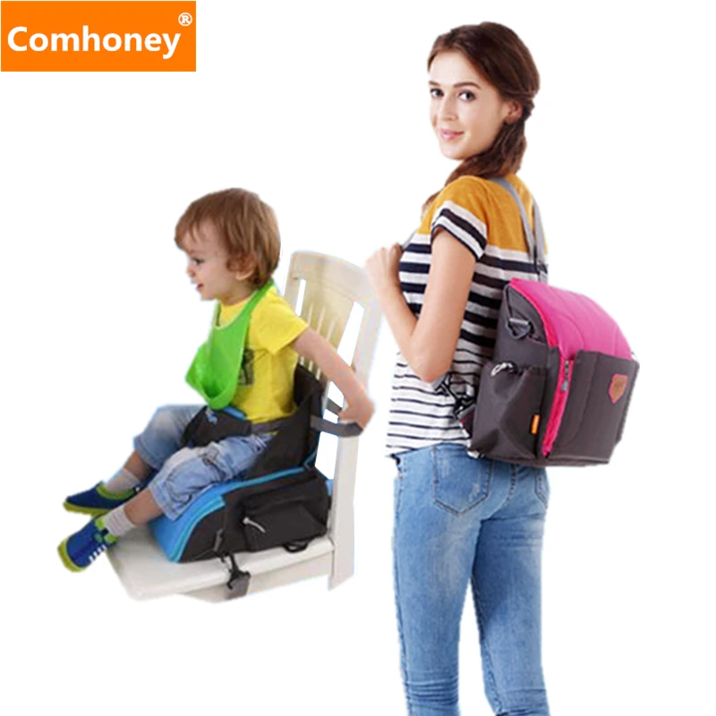 Baby Feeding Chair Booster Seat Portable Diaper Bag Nappy Bags 2 in 1