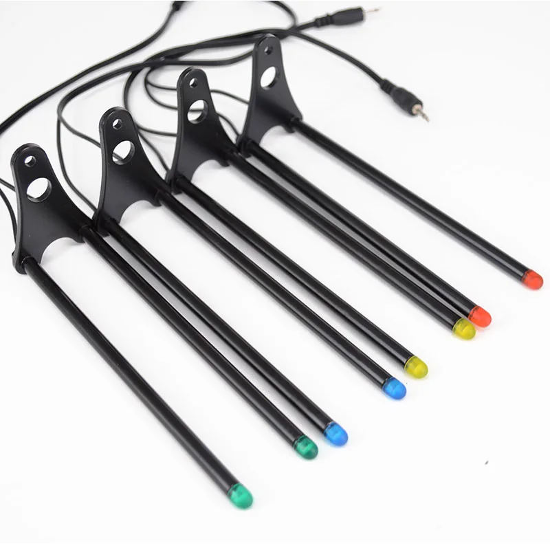 Fishing Tackle 4pcs Carp Fishing Tackle LED Snag Ears Fishing Snag Ear Bar with LED Light Color Green Yellow Red Blue