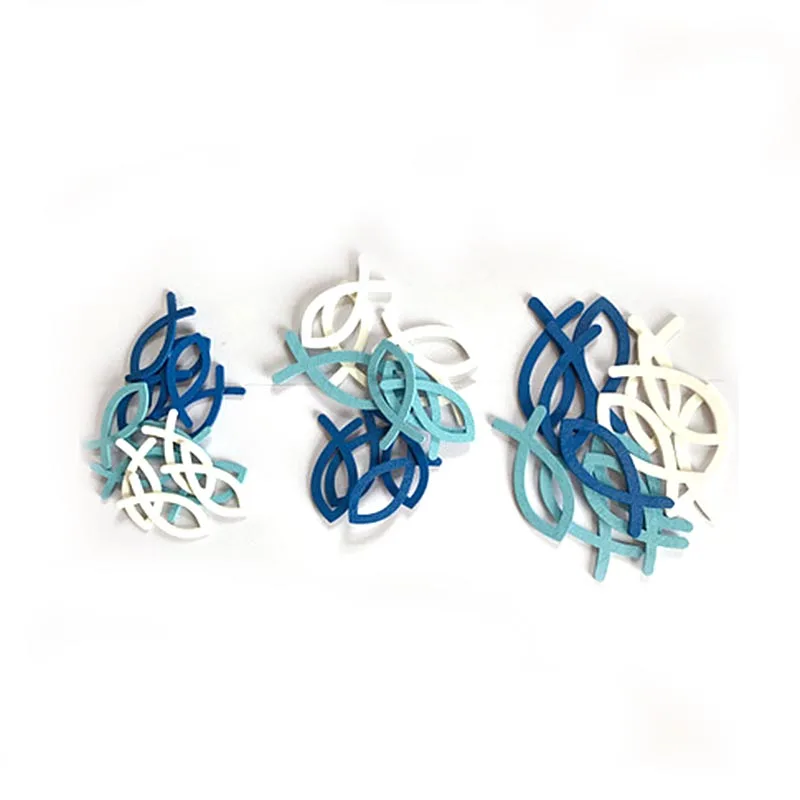 

100 Pcs/lot Creative Wood Fish Shape Crafts For DIY housing tool Scrapbooking Accessories For Home Decoration Art Ornaments