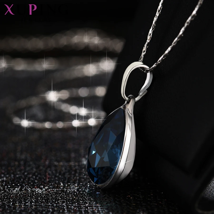 Xuping форма воды Pendantl цепочки и ожерелья Кристаллы от Swarovski высокое качество ювелирные изделия Мода Подарки для женщин M59-30192