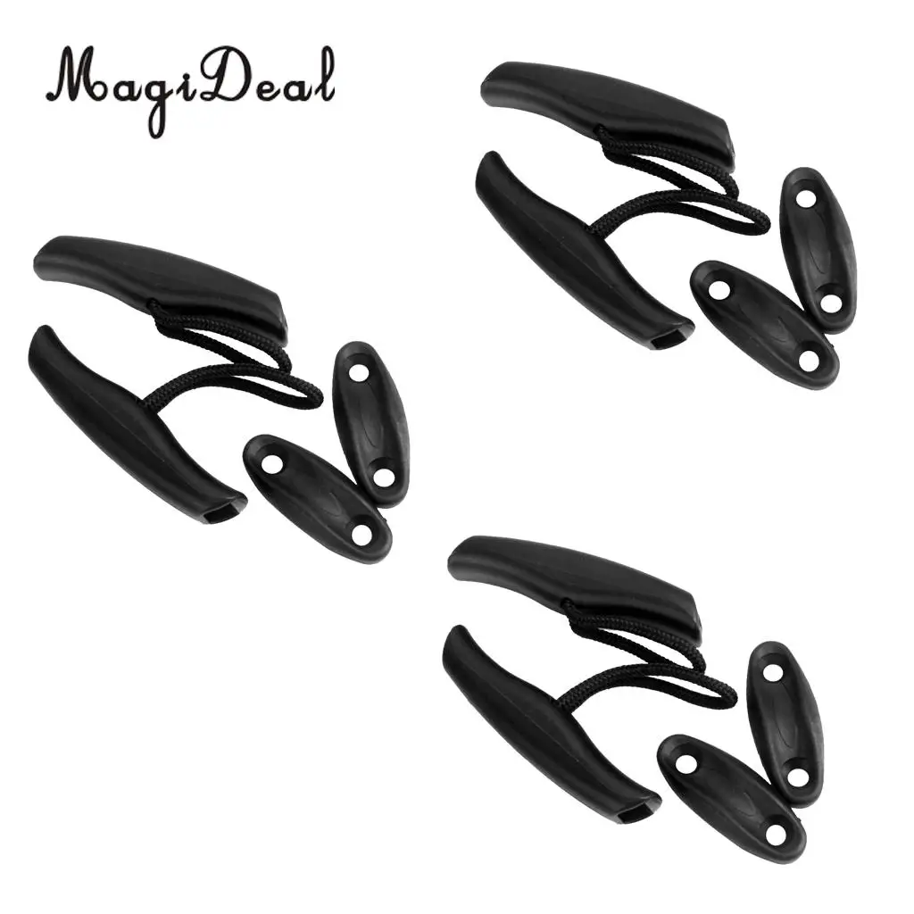 MagiDeal 6 Pieces Universal Canoe Kayak Boat Pull Toggle Handle with Cord & Buckle