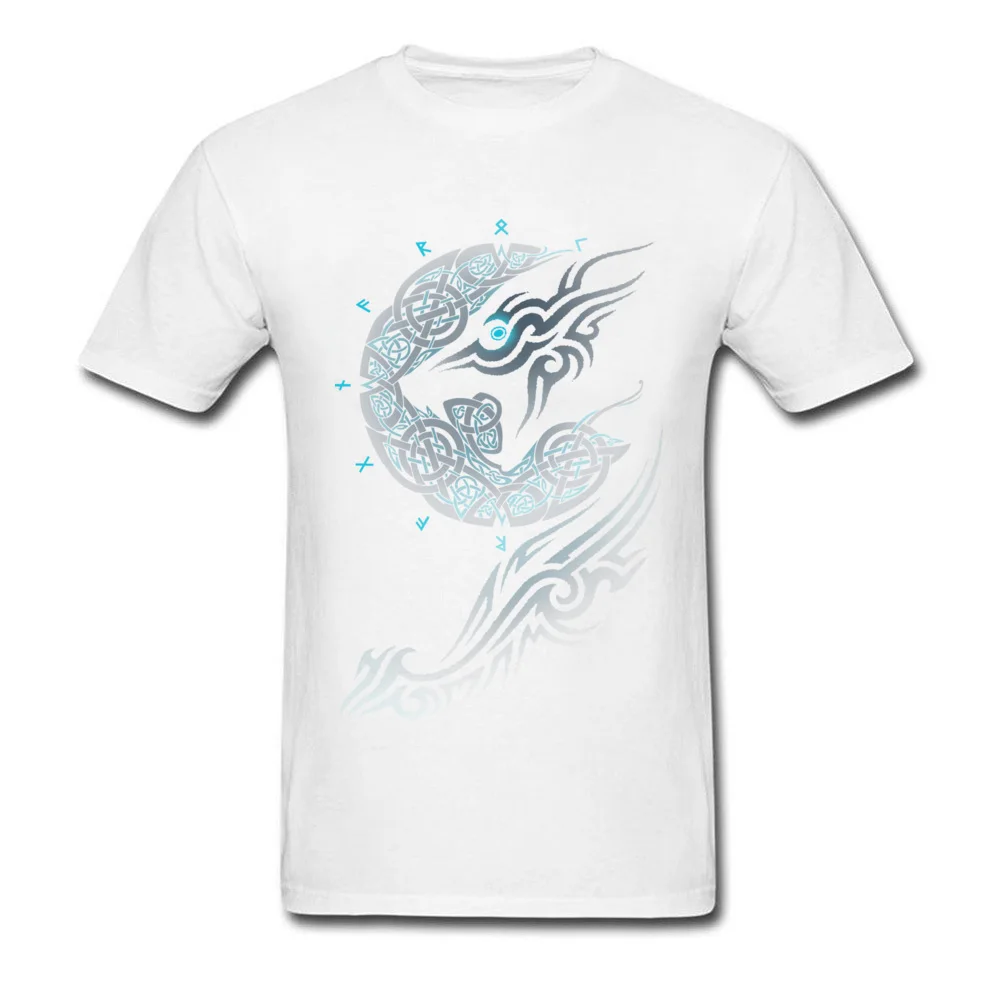 Cool RAGNAROK MOON Tops Shirt for Students Rife Thanksgiving Day Round Collar 100% Cotton Short Sleeve T-Shirt Casual Tees RAGNAROK MOON white