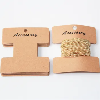 

Chain Cord Rolling Packing Card, 40pcs, Jewelry Packing Card