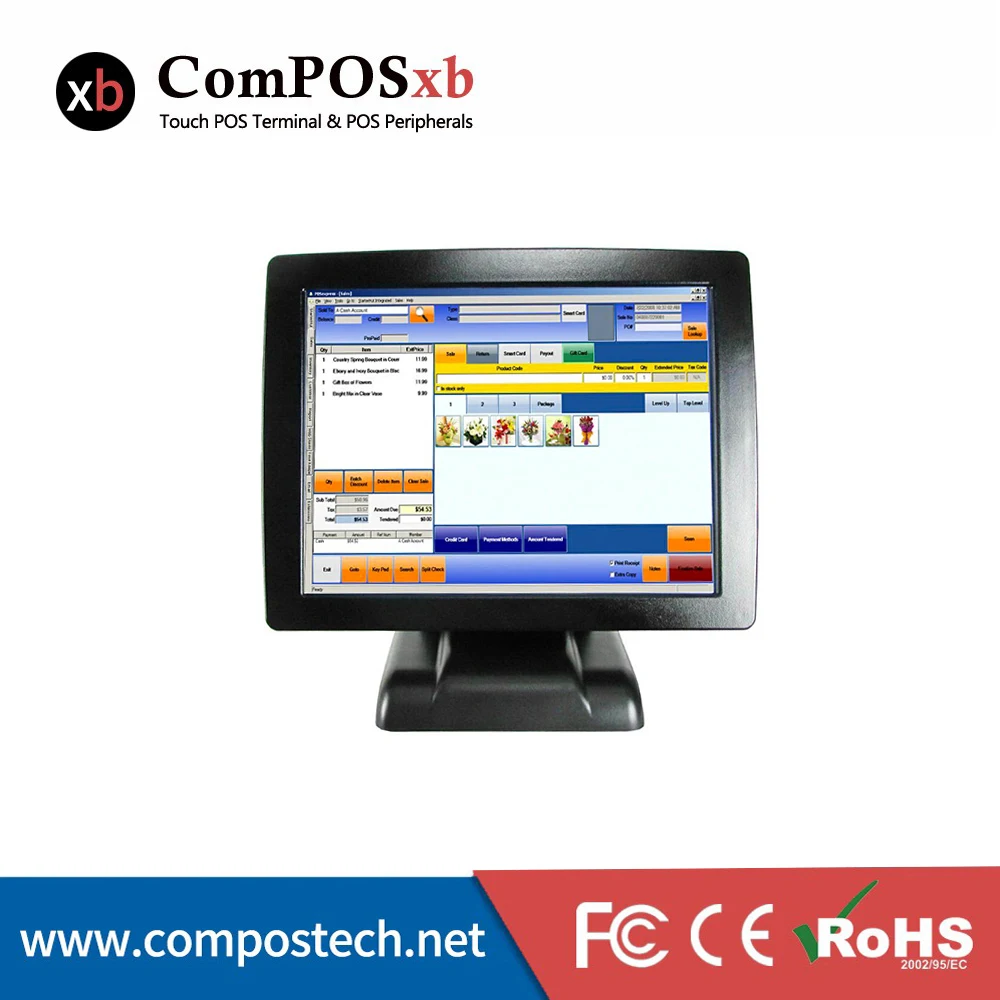 

15 inch resistive touch pos all in one cash register pos terminal machine