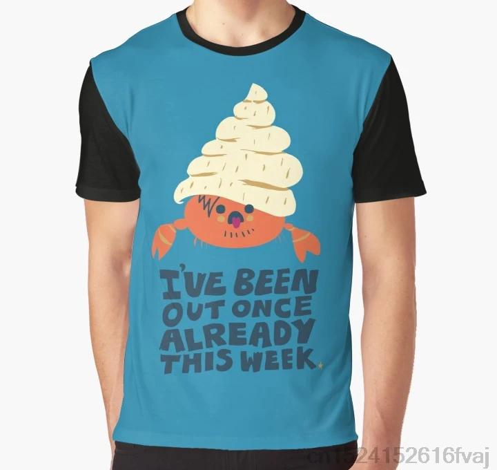 

All Over Print Women T Shirt Men Funny tshirt Hermit Crab Graphic T-Shirt