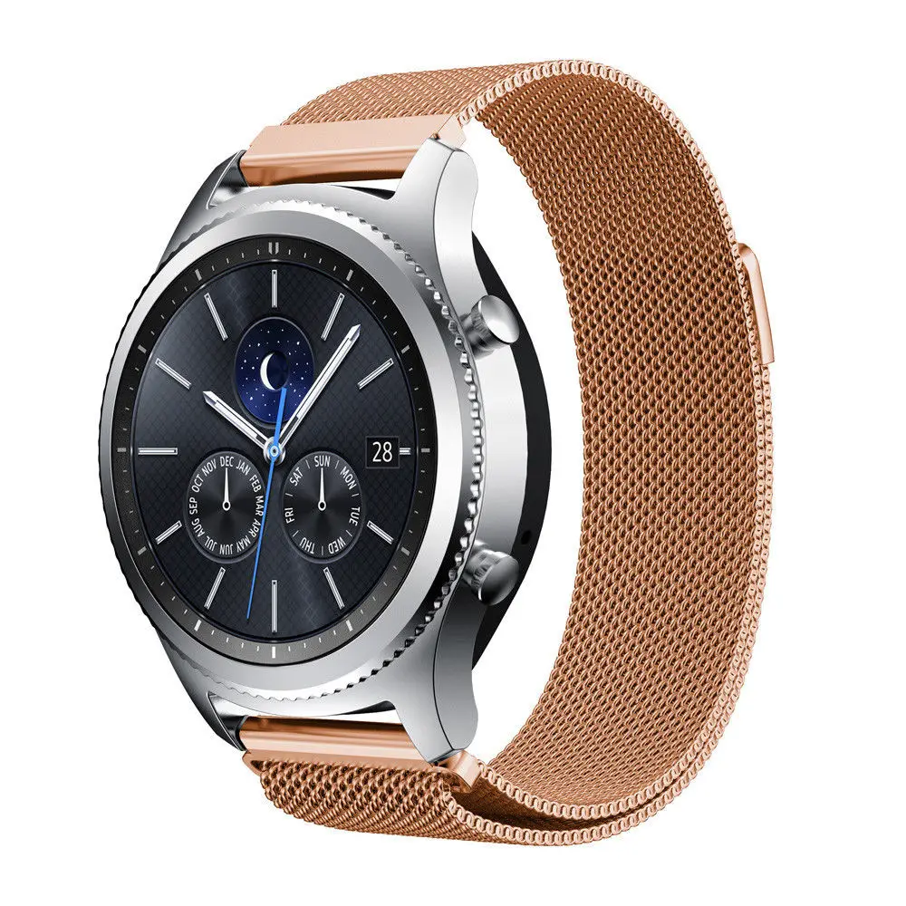 Сетка Milanese Loop часы ремешок для samsung Шестерни S3 Frontier классический Нержавеющая сталь Магнитная застежка ремешок для Galaxy часы 46 мм