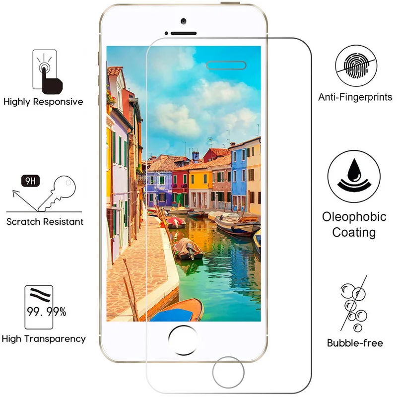 Защитное стекло для iPhone 5S закаленное 5 SE Защитная пленка экрана на 4S 4 Закаленное