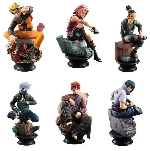 

Model Figurines 6pc/s Naruto Action Figures Models Dolls 10cm Chess PVC Anime Naruto Sasuke Gaara Decoration Collect Toys Vt023