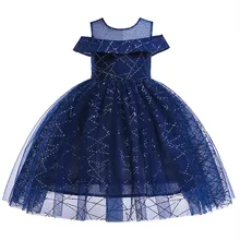 Платье для маленьких девочек на день рождения, новое платье принцессы без рукавов, свадебные платья для девочек 3, 4, 5, 6, 7, 8, 9, 10 лет, Детские вечерние костюмы