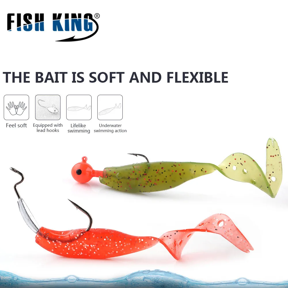 Рыболовная приманка FISH KING 9 см/6 6 г 5 шт./лот|soft lure|shad baitshad swimbait |