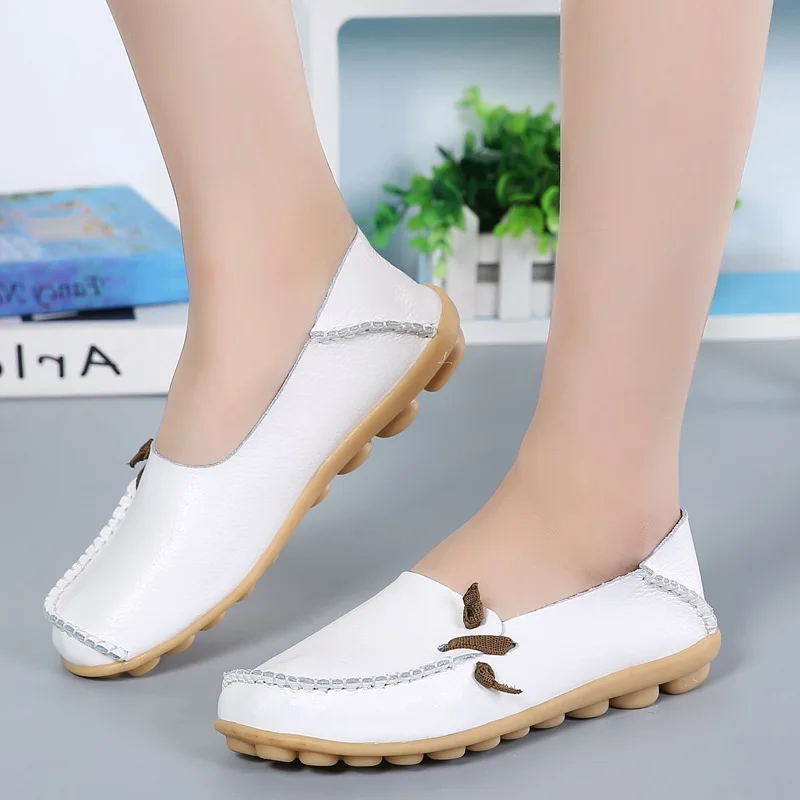 

Women Flats Shoes Woman Genuine Leather breathable Women Shoes 2017 Fashion Casual Flat Shoes Outdoor Shoes