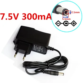 

Good US UK EU plug universal AC power Converter Adapter for DC 7.5V 300mA Power Supply 5.5mm*2.1mm Switching Converter