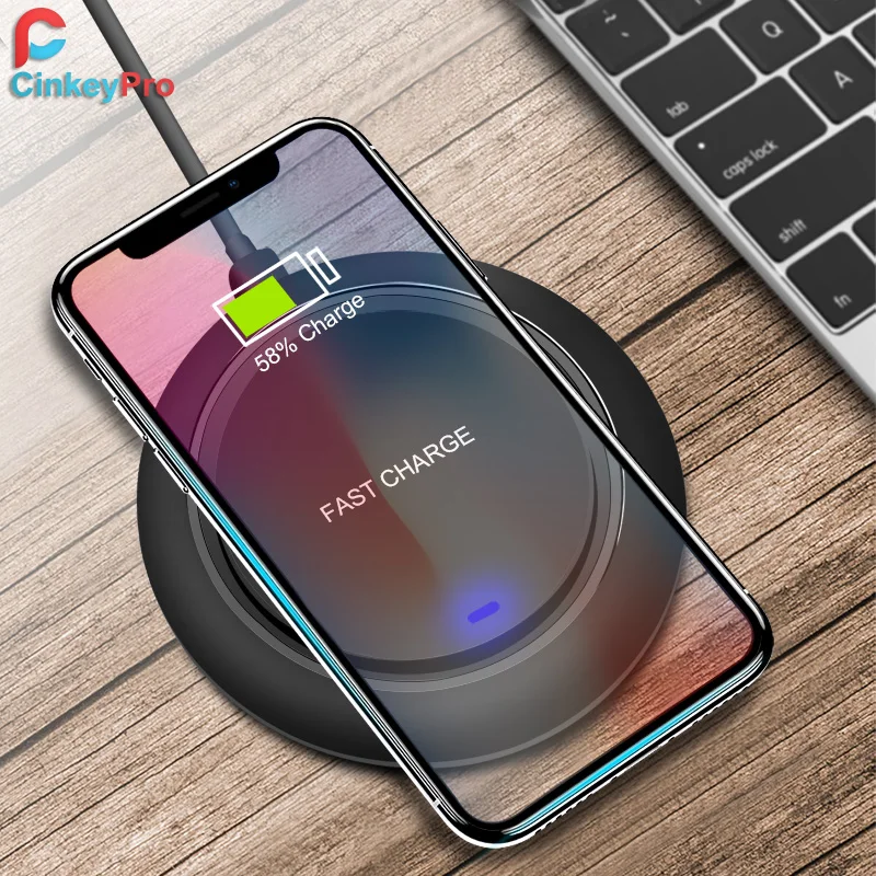 Беспроводное зарядное устройство CinkeyPro для iPhone 8 10 X Samsung S7 S8 5 В/1 А | Мобильные