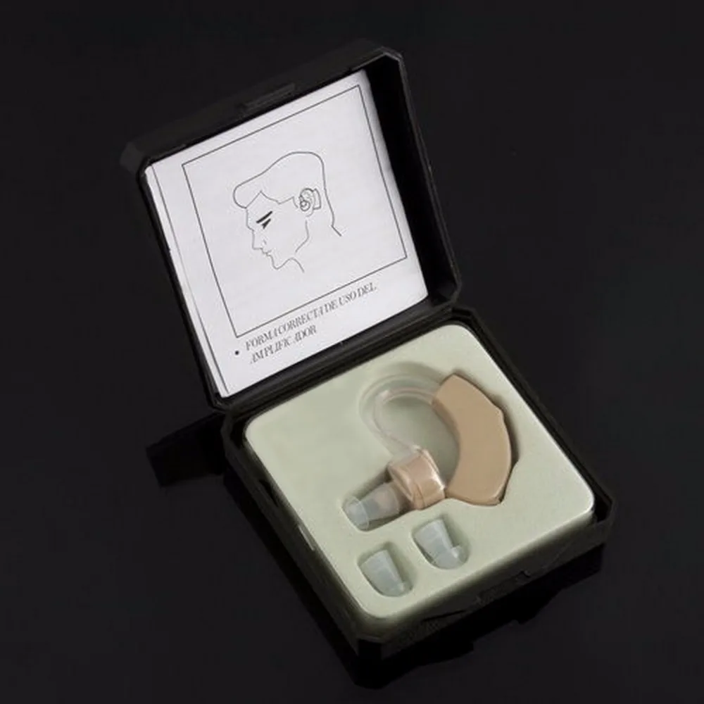

JECPP Mini Ear Care Adjustable Hearing Aids Ear Sound Enhancement Deaf Aid Sound Amplifier Elderly Deaf included Battery Tools