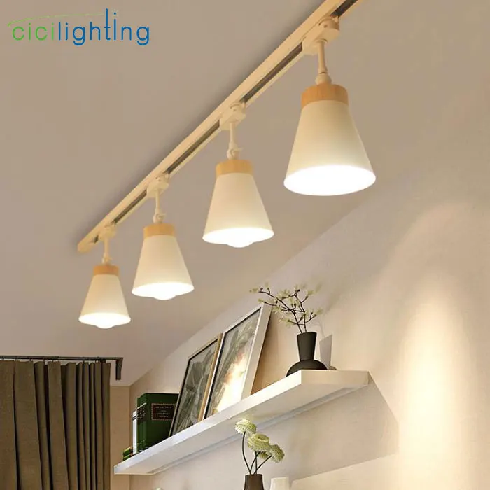 7 Вт E27 Светодиодный светильник для магазина одежды, витрины, выставочный светодиодный потолочный светильник, потолочный светильник, деревянный декор, отслеживающая лампа