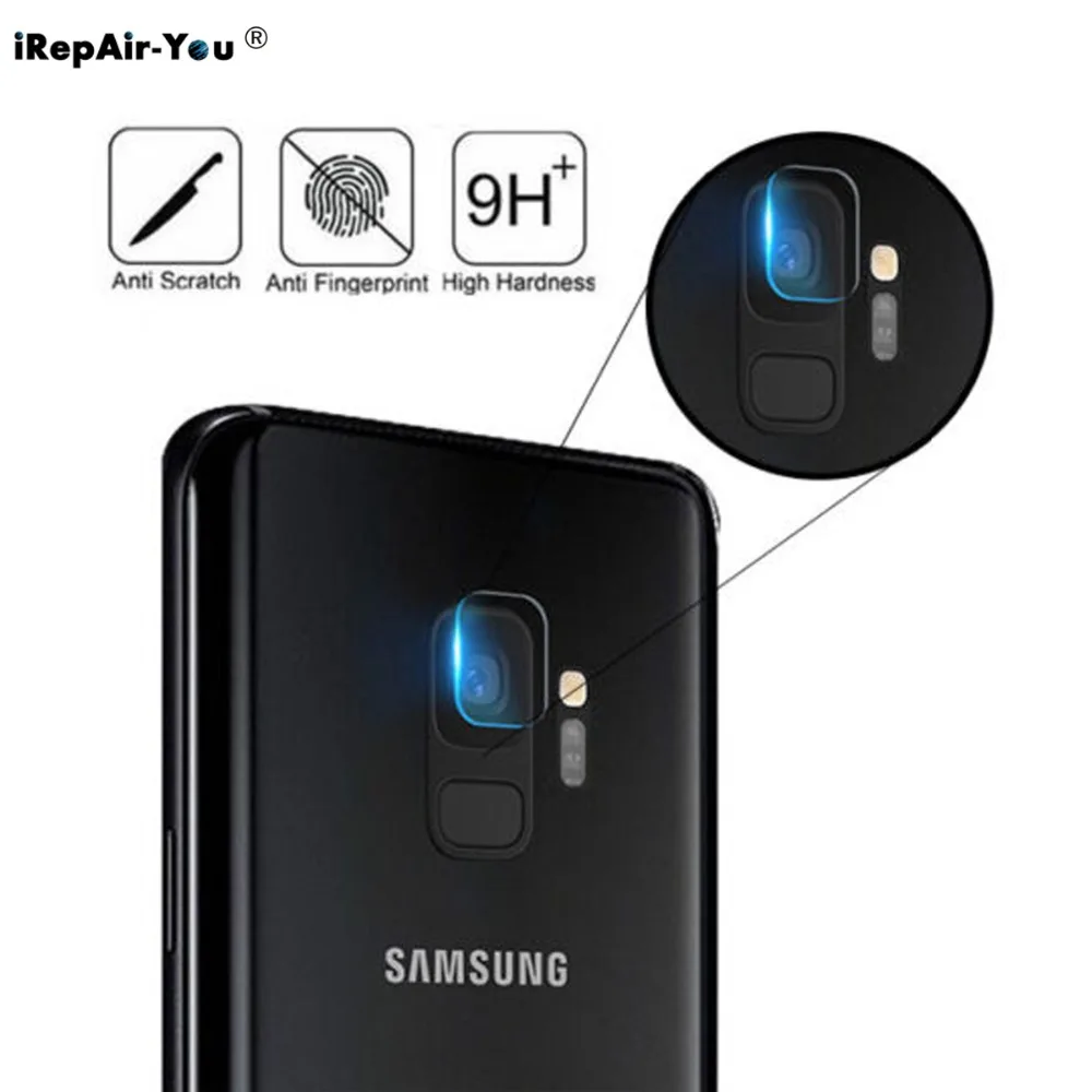 Задняя крышка объектива камеры из мягкого закаленного стекла для Samsung Galaxy S9 S8 Plus