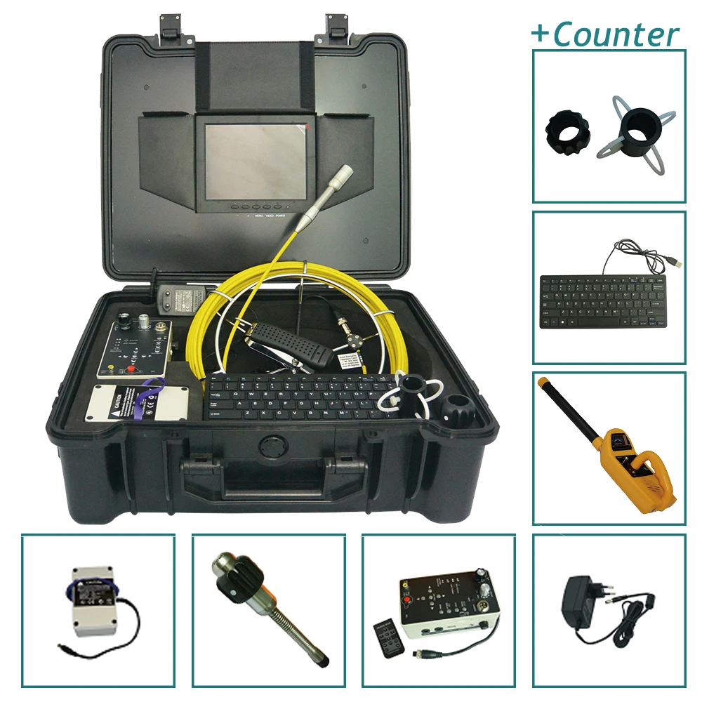 512hz Transmitter Underground Pipe Camera Inspection Video Sewer Camera With Locator For Salein