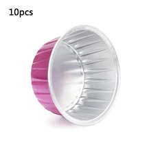 10 шт./компл. твердый воск чаша 80 г Ёмкость милые розово-красный круглый форма Алюминий Фольга для отопки воска чаша