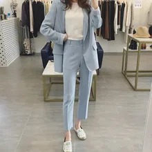 Женский комплект, осень, темперамент, элегантный, сплошной цвет, Дикий костюм, куртка+ повседневные штаны, модный костюм из двух предметов