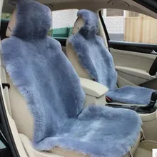 Высокое Качество Зимние теплые роскошные натуральная короткая шерсть овчины универсальный чехол для автомобильных сидений набор