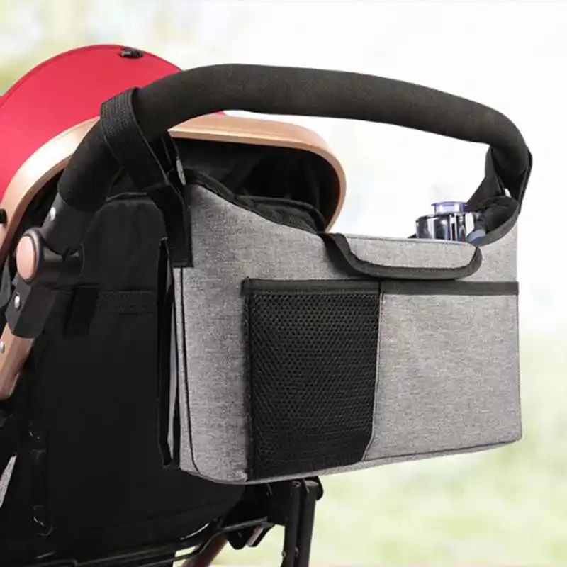 

Baby Stroller Organizer Fits All Strollers, Cup Holders, Extra-Large Storage Space Stroller Bag