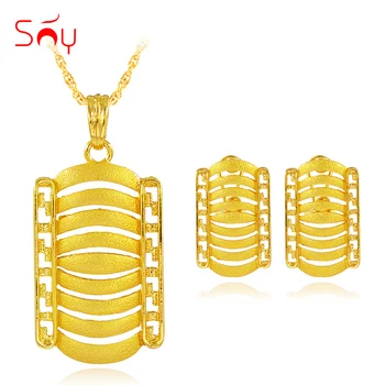 

Sunny Jewelry Cute Romantic Feather Jewelry Sets Necklace Earrings Pendant For Party Wedding For Women Jewelry Set Findings 2020