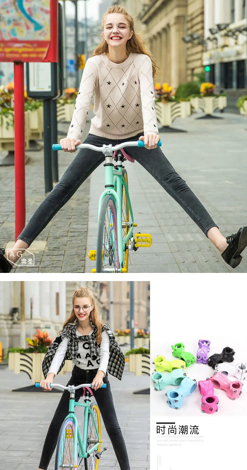 Flash Deal New X-Front brand fixie Bicycle Fixed gear bike 50cm DIY single speed inverter ride road bike track fixie bicycle colorful bike 1