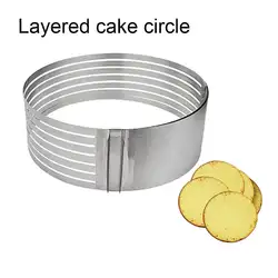 Нержавеющая сталь Регулируемый слои торт Slicer мусс форма DIY формы для выпечки инструмент Лидер продаж