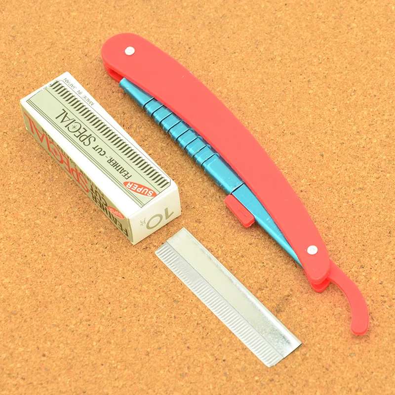 Meisha 1 шт., Мужская бритва с 10 лезвиями, складной нож для бритья, нож для выскабливания бровей, безопасные бритвы для парикмахеров HC0010