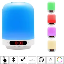 PANYUE Mini Speaker Bass Sound Portable Wireless Speaker Smart Touch LED Table Lamp With TF Card Radio Fm 2018 speaker