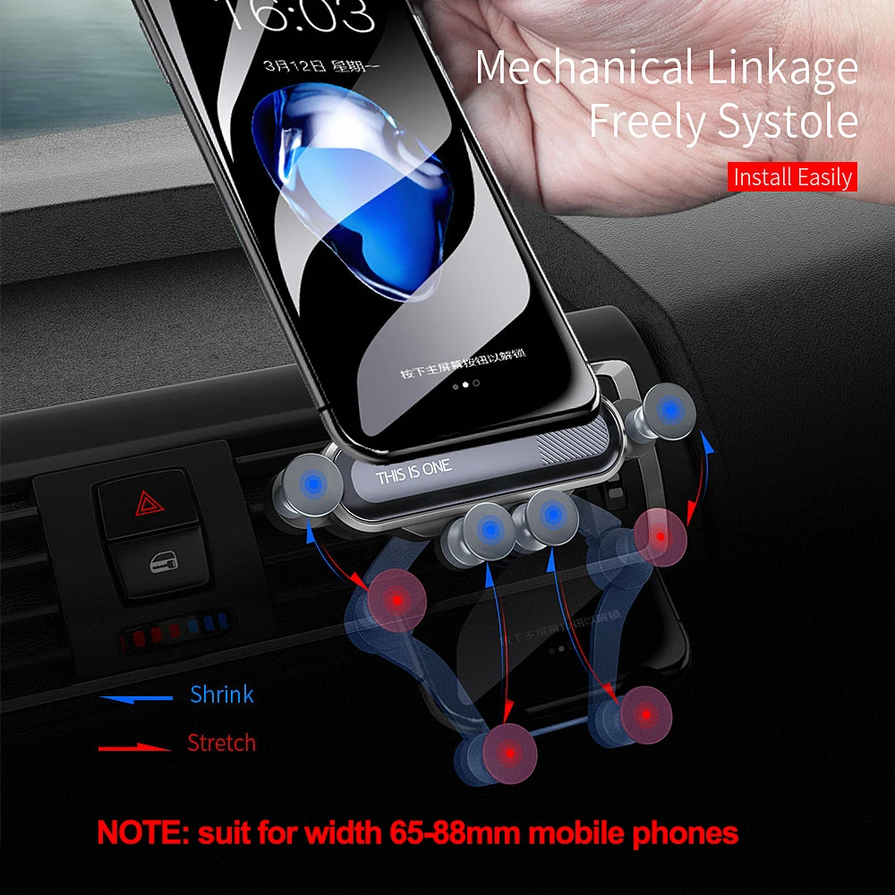 Essager Schwerkraft Auto Telefon Halter für iPhone Xiao mi mi Air Vent Auto Halterung für Telefon i