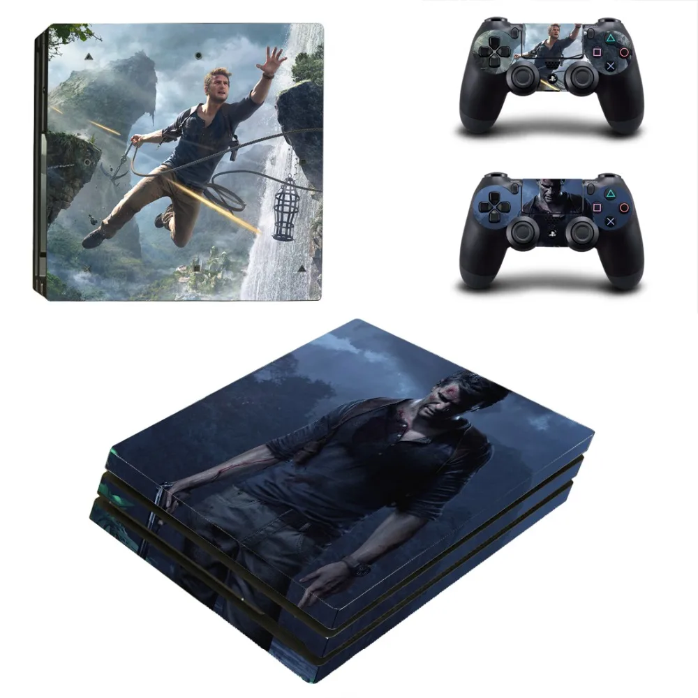 Uncharted 4 вор конец PS4 про кожу Стикеры Наклейка виниловая для Playstation 4 консоли и 2 контроллеры PS4 про кожу Стикеры