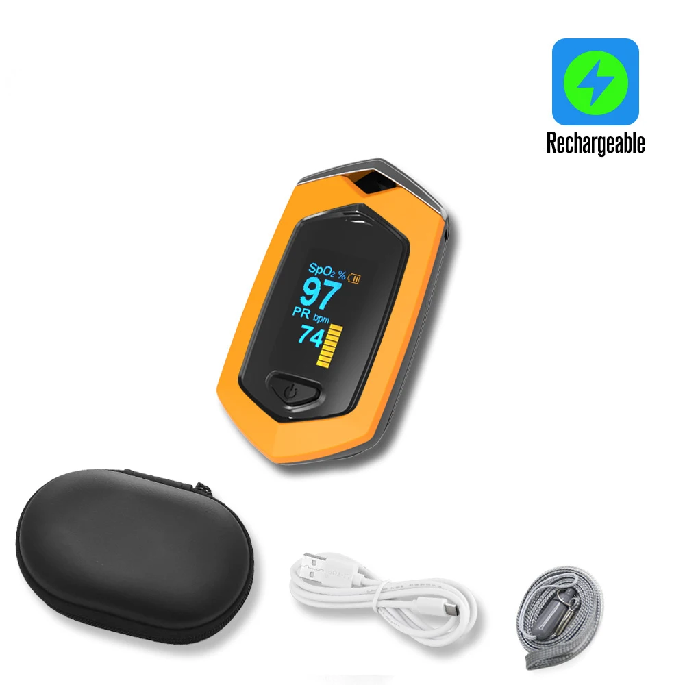 Yomker Medical Sport Finger Pulse Oximeter Portable oximeter Real-time data sport Blood Oxygen Saturation Rechargeable SPO2