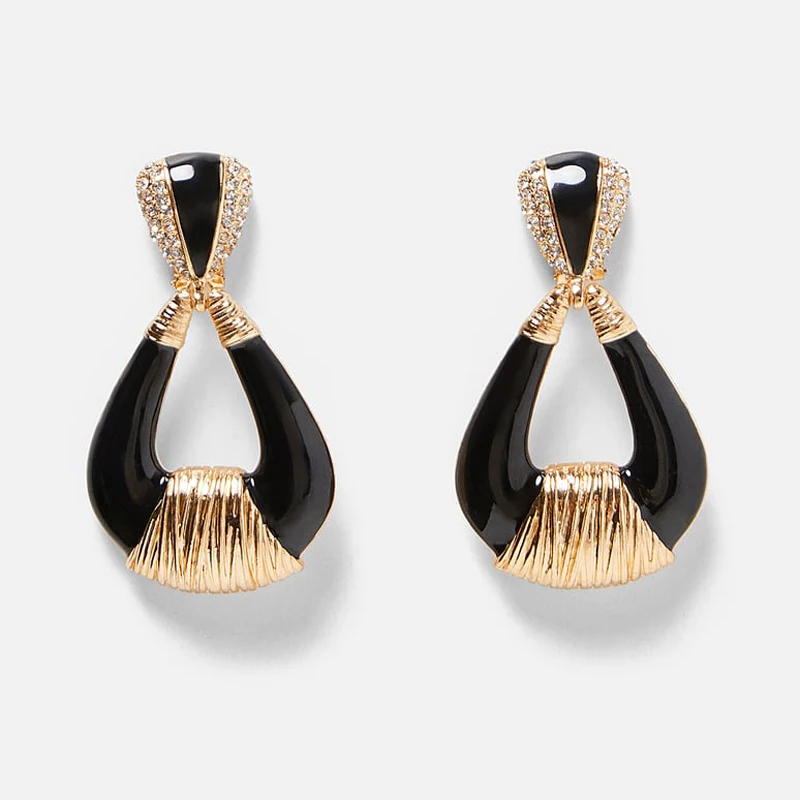 

Ztech ZA Gold Color Dangle Earrings Fashion Jewellry For Women 2019 Trendy New Metal Pendant Female Large Big Drop Earring