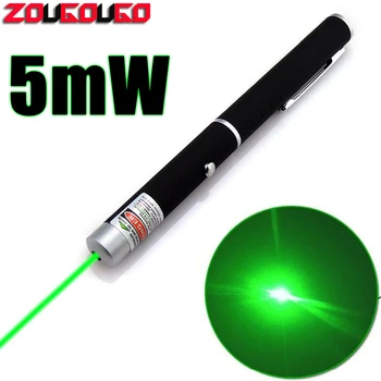 

1Pcs 5mW 532nm Green Laser Pen Powerful Laser Pointer Presenter Remote Lazer Hunting Laser Bore Sighter Without Battery