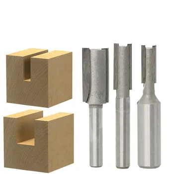 

1/4 Handle Alloy Woodworking Cutters Single and Double Edge Straight Knife Slotting Trimming Knife Bakelite Milling Cutters
