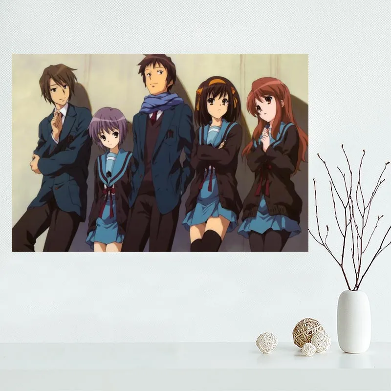 

Custom Melancholy of Haruhi Suzumiya Canvas Painting Poster Cloth Silk Fabric Wall Art Poster for Living Room Home Decor