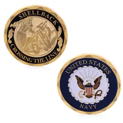 Монета Сувенир США морской Shellback Пересечение линии Сейлор Орел коллекция памятная монета
