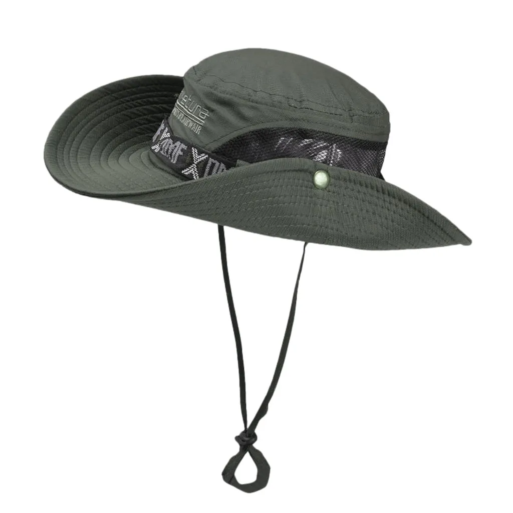 Military Waterproof Sun Hat Bucket Summer Men Women Fishing Hat Sun UV Protection Long Large Wide Brim Bob Hiking Outdoor s3